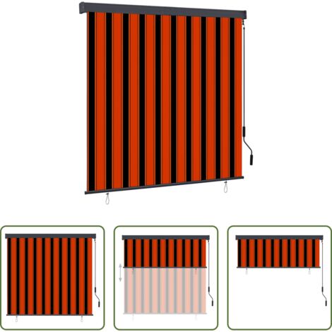 Tenda esterna -  Tenda a Rullo per Esterni 160x250 cm Arancione e Marrone
