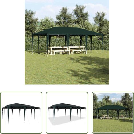Tenda estiva -  Tenda Party Verde 600 x 400 x 266 cm Polietilene e Acciaio