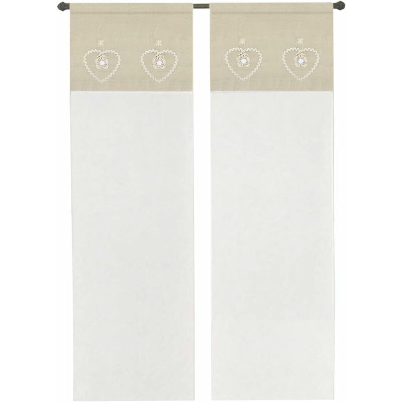Emmevi Mv S.p.a. Tenda Finestra Porta Interno Coppia 2 Pz Cuore Sha...
