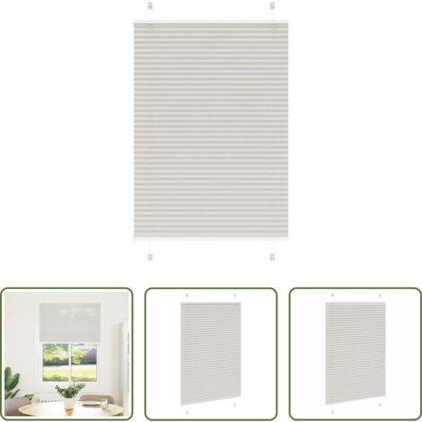 Tenda grigia -  Tenda Plissettata Grigio Chiaro 85x100 cm Larghezza Tessuto