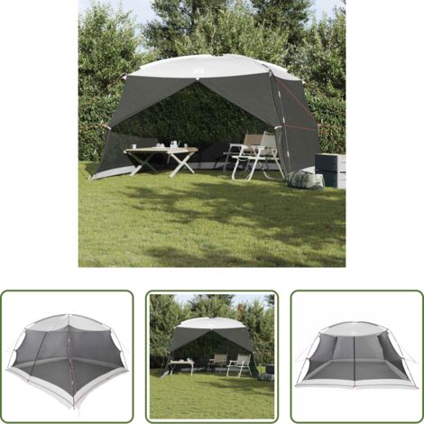 Tenda impermeabile - Tenda zanzariera con tetto Grigio 380 x 380 x 225 cm