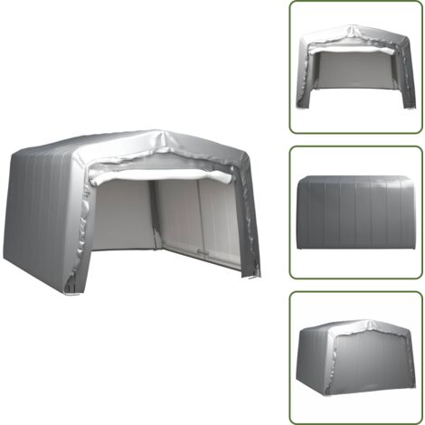 Tenda impermeabile - vidaXL Tenda Capannone 370x370 cm Grigio Acciaio - Tenda per accessori