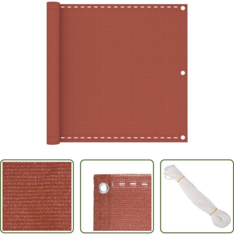 Tenda in HDPE -  Paravento da Balcone Terracotta 90x400 cm in HDPE