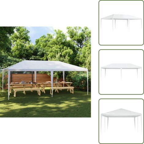 Tenda in polietilene - vidaXL Tendone per Feste 4x6 m Bianco - Gazebo in ferro