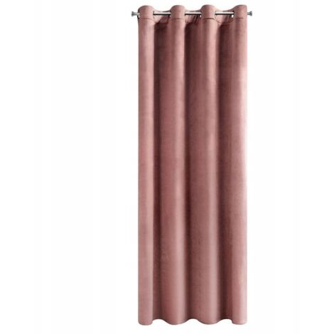 Tenda in velluto Melanie con occhielli 140x250 cm rosa