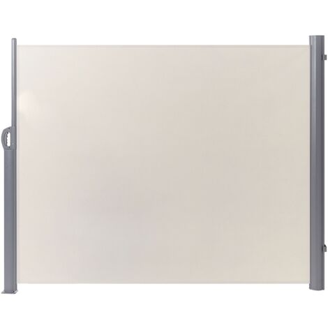 Tenda Laterale da Sole Estraibile Per Giardino Rettangolare 160 x 300 cm Beige Dorio