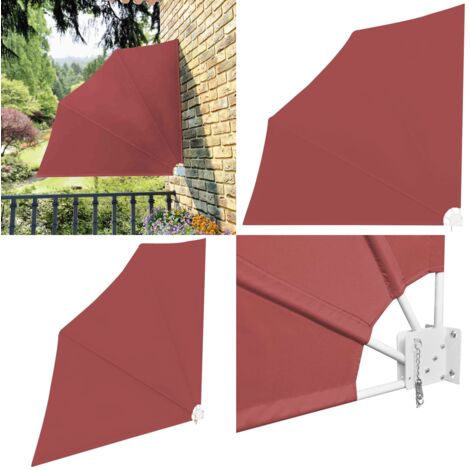 Tenda Laterale per Balcone Pieghevole Terracotta 140x140 cm - Tenda pieghevole - Tenda parasole