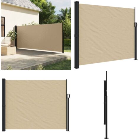 Tenda Laterale Retrattile Beige 170x300 cm - Tenda da sole - Tenda da giardino
