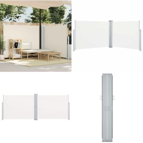 Tenda Laterale Retrattile Crema 140x1000 cm - Tenda da sole - Tenda per giardino