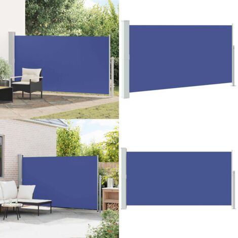 Tenda Laterale Retrattile per Patio 170x300 cm Blu - Tenda da sole - Tenda da balcone