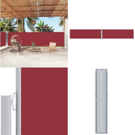 Tenda Laterale Retrattile Rossa 160x1000 cm - Tenda da sole - Tenda da giardino