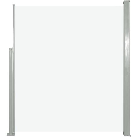 Tenda laterale retrattile/schermo per la privacy per patio giardino terrazzo balcone 160 x 500 cm crema 020007094