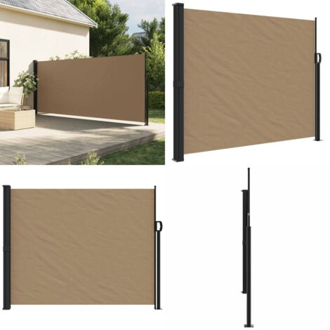 Tenda Laterale Retrattile Tortora 170x300 cm - Ombreggiatura - Tenda da sole