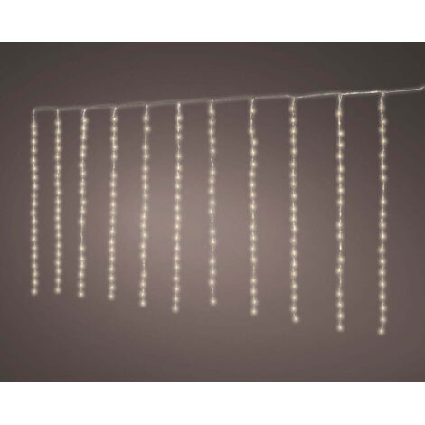 Tenda LED per Balcone Esterno Bianco Caldo 2x1m 220 LED