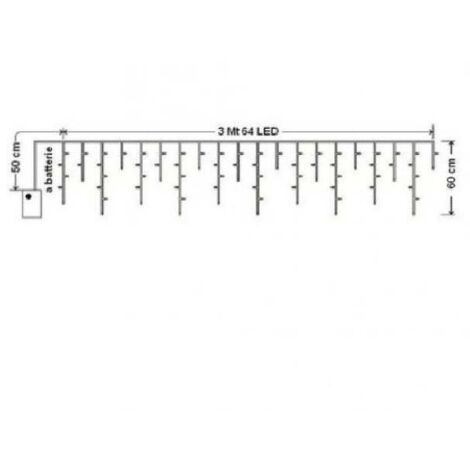 Tenda Luci Sfalsate 64 Led Luce Natale