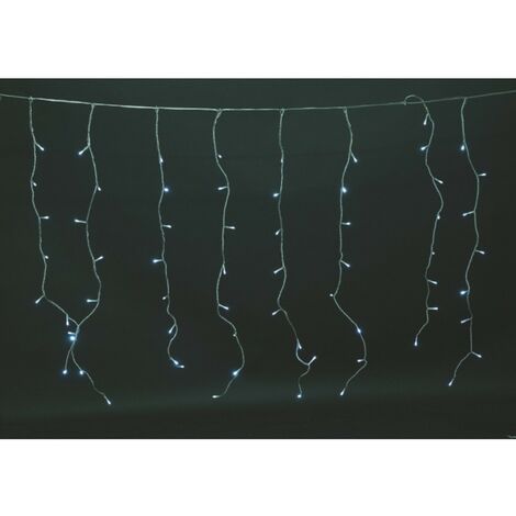Tenda luminosa colore bianco 288 luci effetto pioggia 8 funzioni per esterno 6 x 1 metro Euronatale