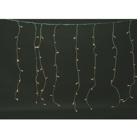 Tenda luminosa colore bianco caldo 288 luci effetto pioggia 8 funzioni per esterno 6 x 1 metro Euronatale