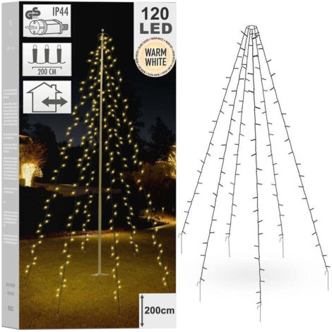 Tenda Luminosa LED Nero Bianco Caldo