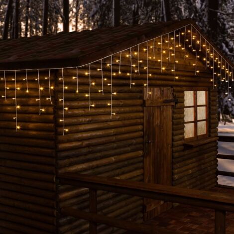 Tenda luminosa natalizia lotti 255 led bianco caldo mt.10