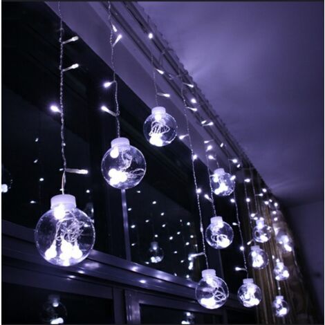 TENDA LUMINOSA SERIE PALLE NATALIZIA LUCI NATALE LED 3 METRI PROLUNGABILE LUCE BIANCO CALDO LUCE BIANCO FREDDO Bianco Caldo