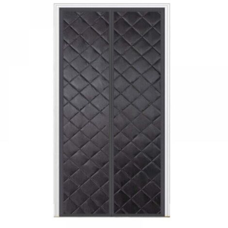 Tenda magnetica isolante per porta, protezione dal freddo, oscuramento della luce, isolamento acustico, 85 x 210 cm (nero)