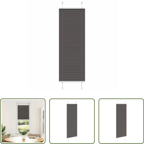 Tenda nera -  Tenda Plissettata Nera 50x100 cm Larghezza Tessuto 49,4 cm