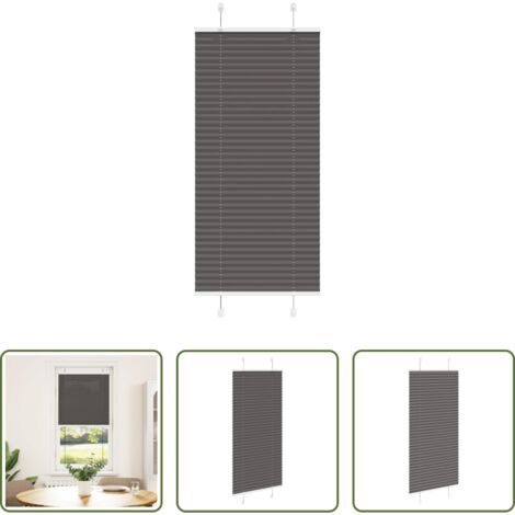 Tenda nera -  Tenda Plissettata Nera 55x150 cm Larghezza Tessuto 54,4 cm