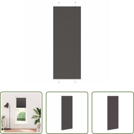 Tenda nera -  Tenda Plissettata Nera 80x200 cm Larghezza Tessuto 79,4 cm