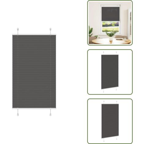 Tenda nera - vidaXL Tenda Plissettata Nera 70x100 cm Larghezza Tessuto 69,4 cm - Tenda per finestra