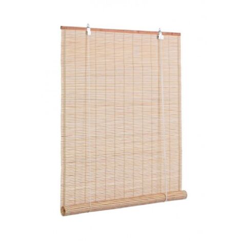 Tenda Nizza marrone in bamboo, barre in legno e filo di poliestere copertura 75% -120x260h