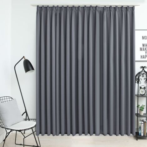 Coppia di tende a vetro monna misura 60 x 90 cm colore grigio-talpa