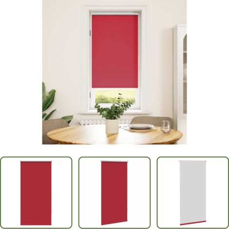 Tenda oscurante -  Tenda a rullo oscurante 64,4x120 cm Tessuto Larghezza 60 cm Rosso