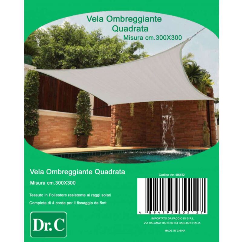 Vela ombreggiante quadrata 3 m