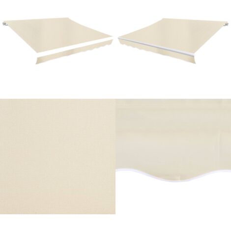 Tenda Parasole in Tela Crema 4x3m (Telaio non Incluso) - Parasole - Tela da sole