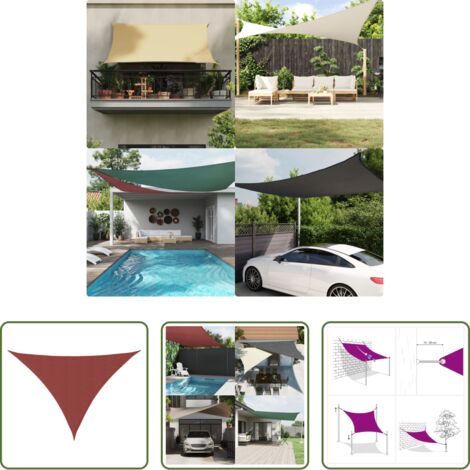 Tenda parasole -  Parasole a Vela Oxford Triangolare 3,5x3,5x4,9 m Terracotta
