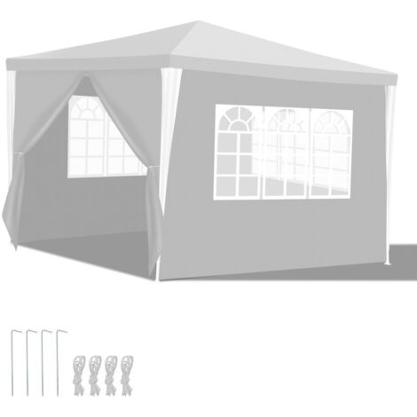 Tenda Pavilion Camping Tenda impermeabile per feste Tenda stabile di alta qualità per feste 3x3m Bianco