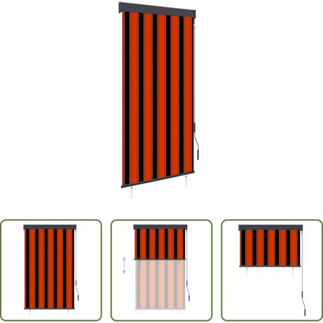 Tenda per balcone -  Tenda a Rullo per Esterni 100x250 cm Arancione e Marrone