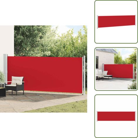 Tenda per balcone - vidaXL Tenda Laterale Retrattile per Patio 600x160 cm Rossa - Tenda per terrazza