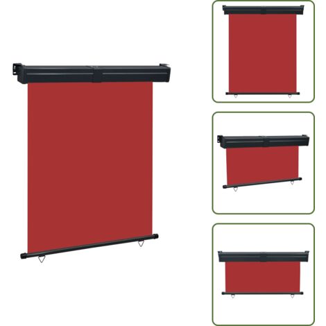 Tenda per balcone - vidaXL Tendalino Laterale per Balcone 145x250 cm Rosso -