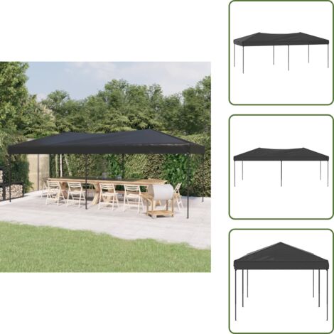 Tenda per barbecue - vidaXL Tenda per Feste Pieghevole Antracite 3x6 m - Tenda per picnic