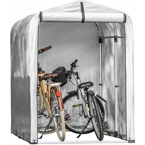 Tenda per Bicicletta Impermeabile Protezione UV Tenda da Garage per Biciclette Tenda Multiuso da Giardino in Colore Argento SoBuy