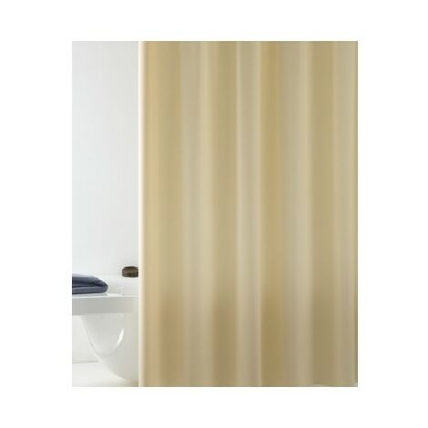 Tenda doccia Neo Stripes in poliestere beige L 180 x H 200 cm