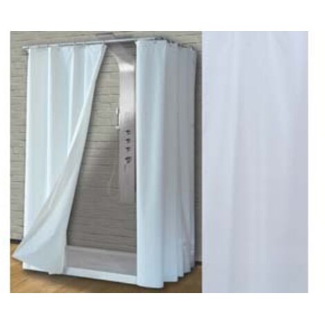 TENDA PER DOCCIA IN PEVA TINTA UNITA COLORE BIANCO- - cm.120x200h. - 1 blister SANIPLAST