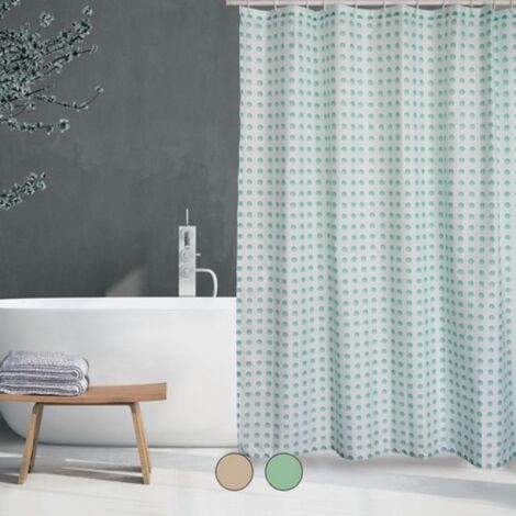 TENDA PER DOCCIA IN TESSUTO POLIESTERE CAMBERRA cm 180x200 Beige