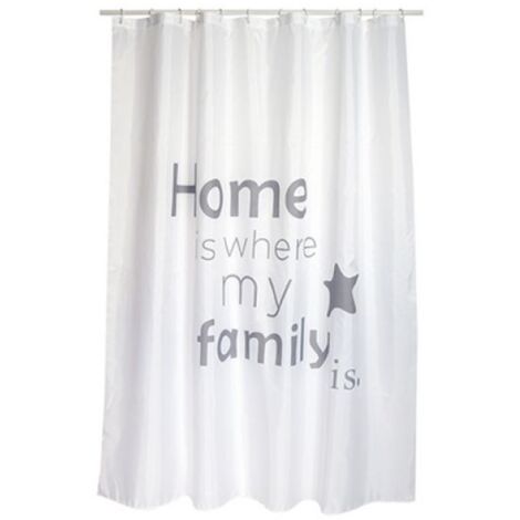 TENDA PER DOCCIA IN TESSUTO POLIESTERE HOME cm 180x200