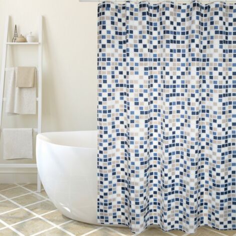 TENDA PER DOCCIA IN TESSUTO POLIESTERE MOSAIKO cm 180x200