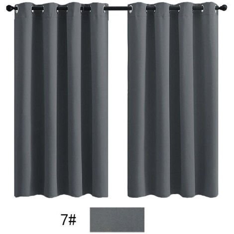 Tenda per esterni - Set di 2 tende oscuranti isolanti, impermeabili, decorative, per interni/esterni, giardino, con occhielli, L 132 x A 213 cm, grigio
