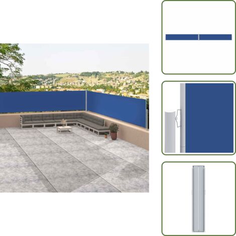 Tenda per esterno - vidaXL Tenda Laterale Retrattile Blu 117x1200 cm - Tenda retrattile