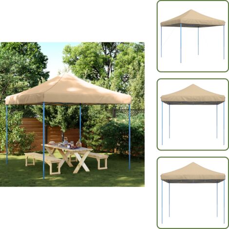 Tenda per eventi - vidaXL Tenda da Festa Pieghevole Pop-Up Beige 292x292x315 cm - Tenda per barbecue