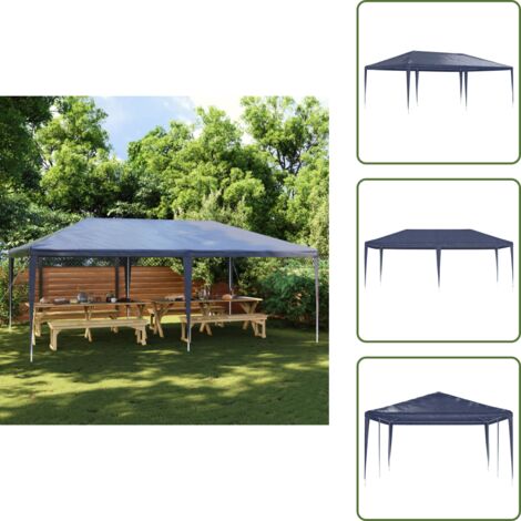 Tenda per festa - vidaXL Tenda per Feste 4x6 m Blu - Gazebo all'aperto